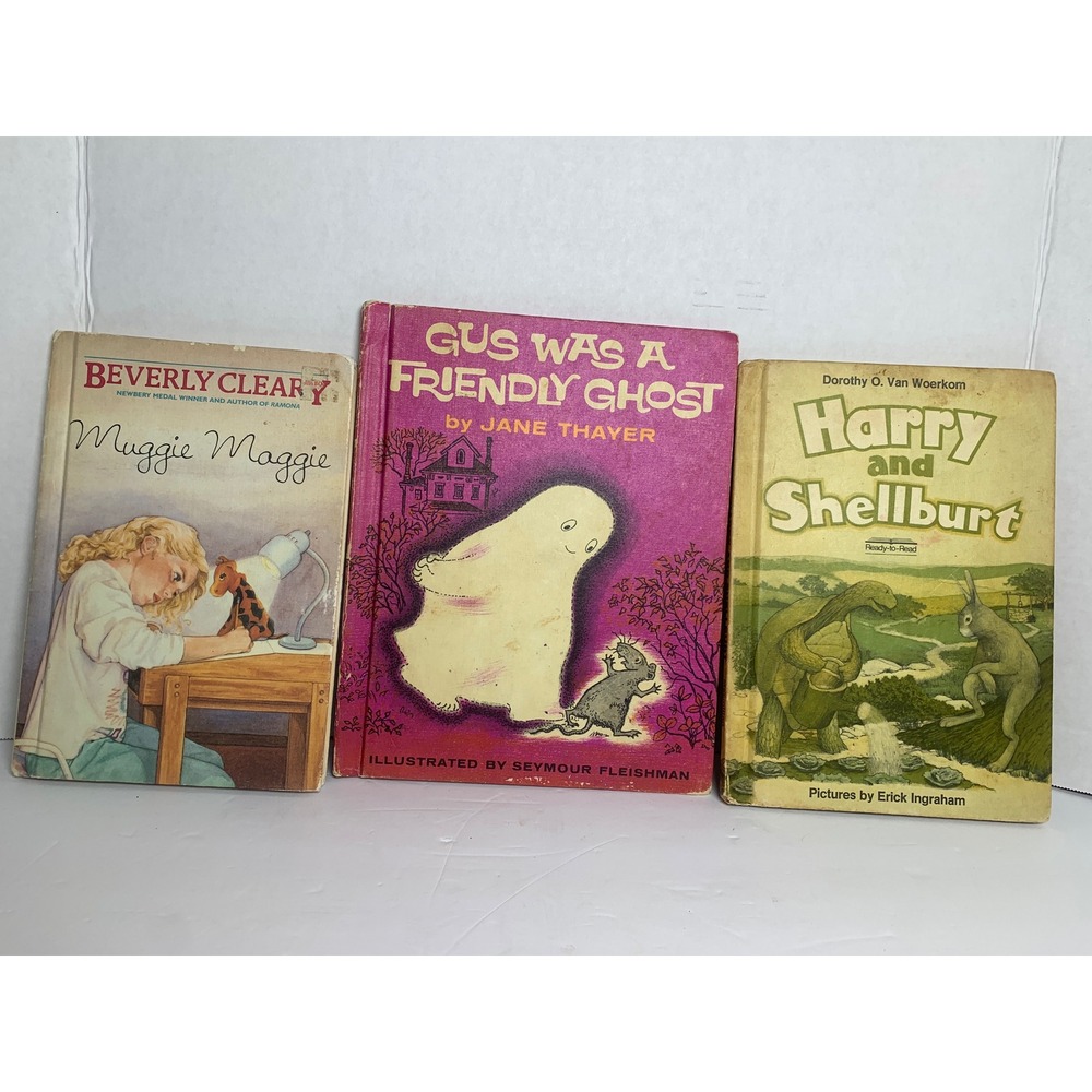 Vintage Weekly Reader Books Beverly Cleary/Gus Friendly Ghost/Harry & Shellburt